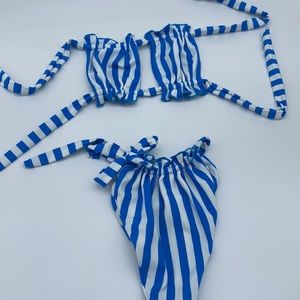BLUE & WHITE BIKINI